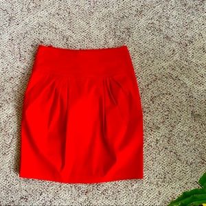 Les Copains Italian Made Red Pleated Skirt